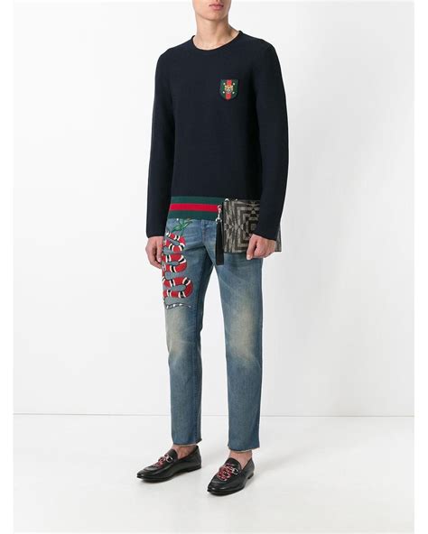 gucci jeans discount|gucci jeans with snake.